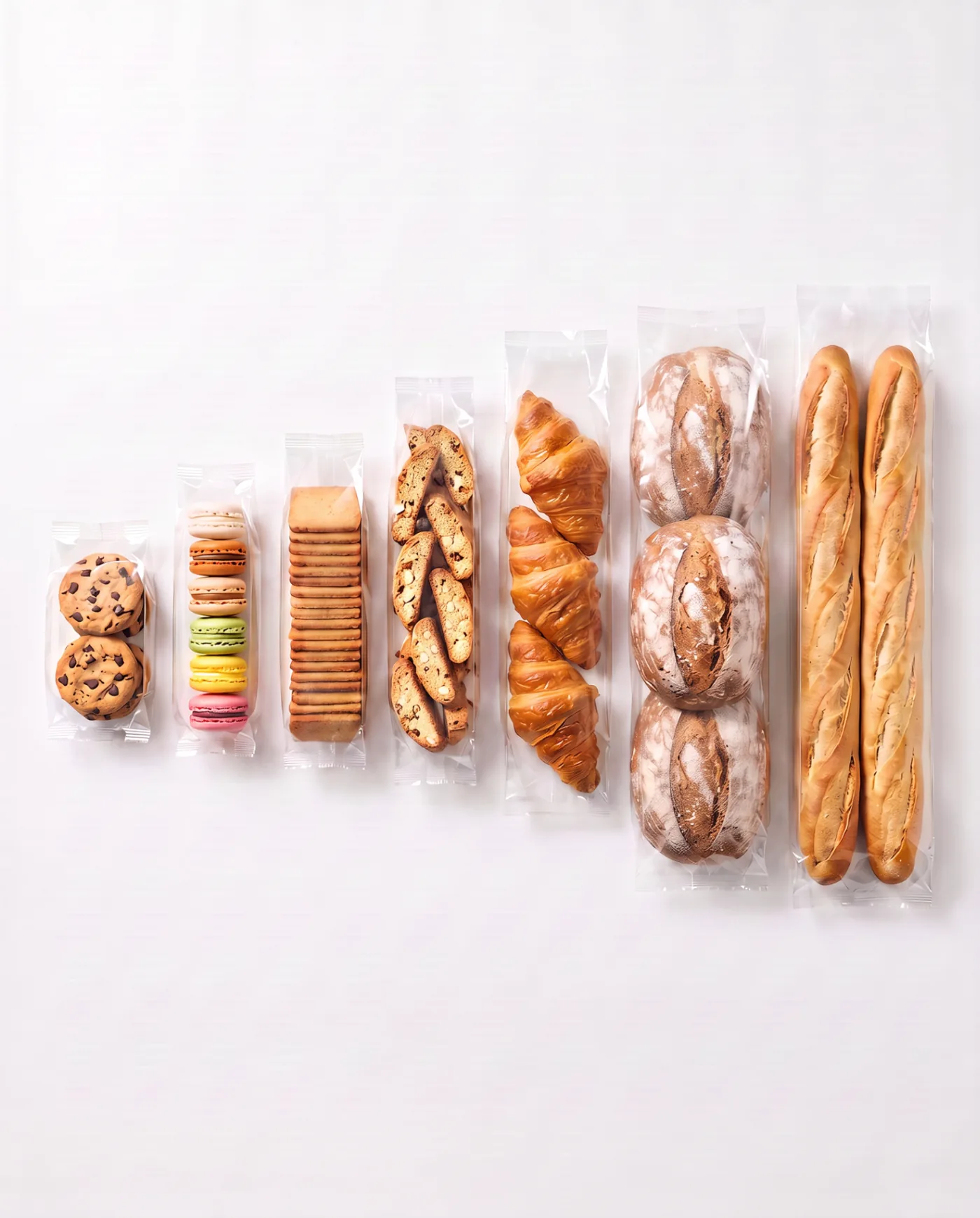 BOPP side gusset bag with flat header and Euroslot for hook merchandising