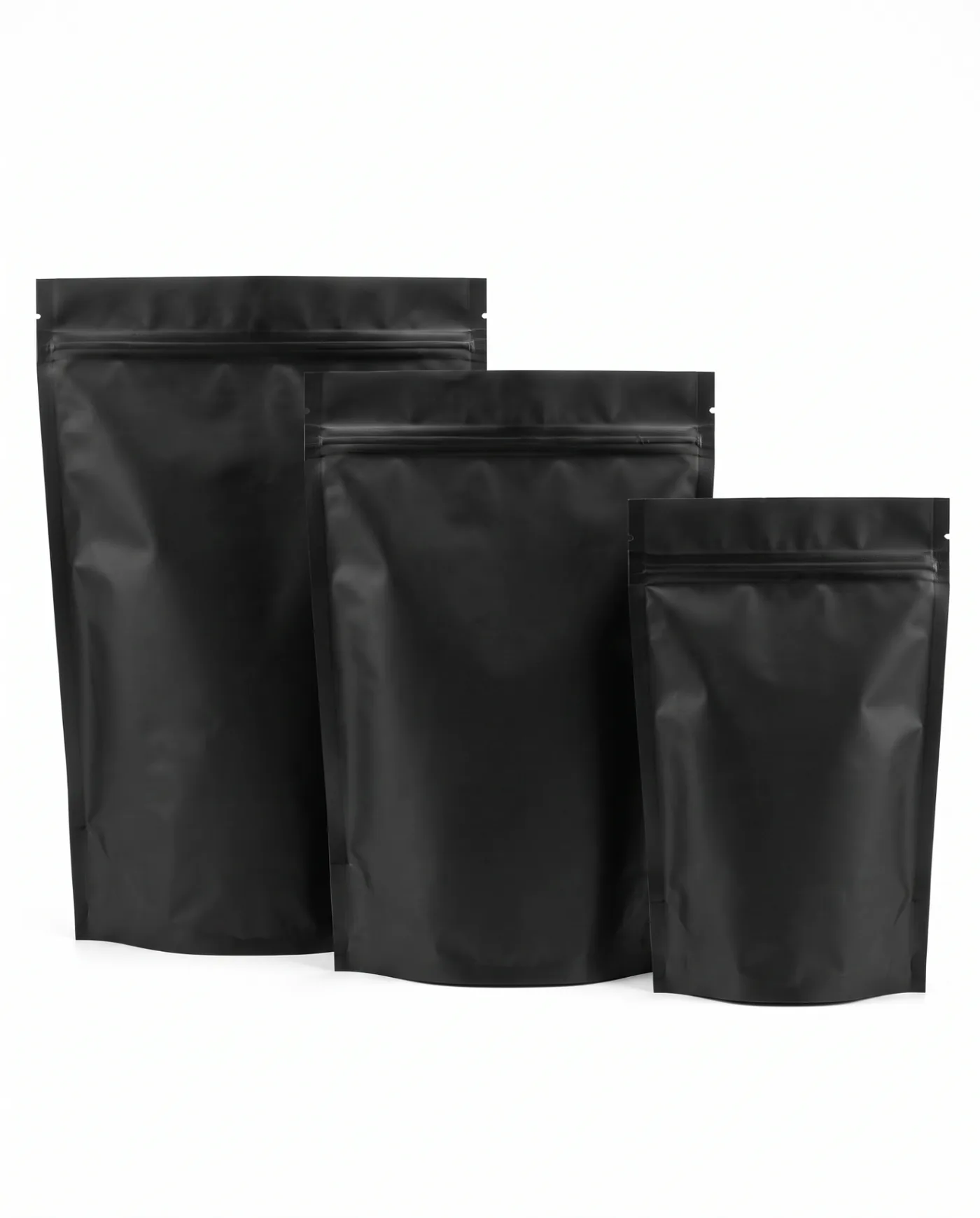 Clear stand-up pouch with resealable zipper and tear notch